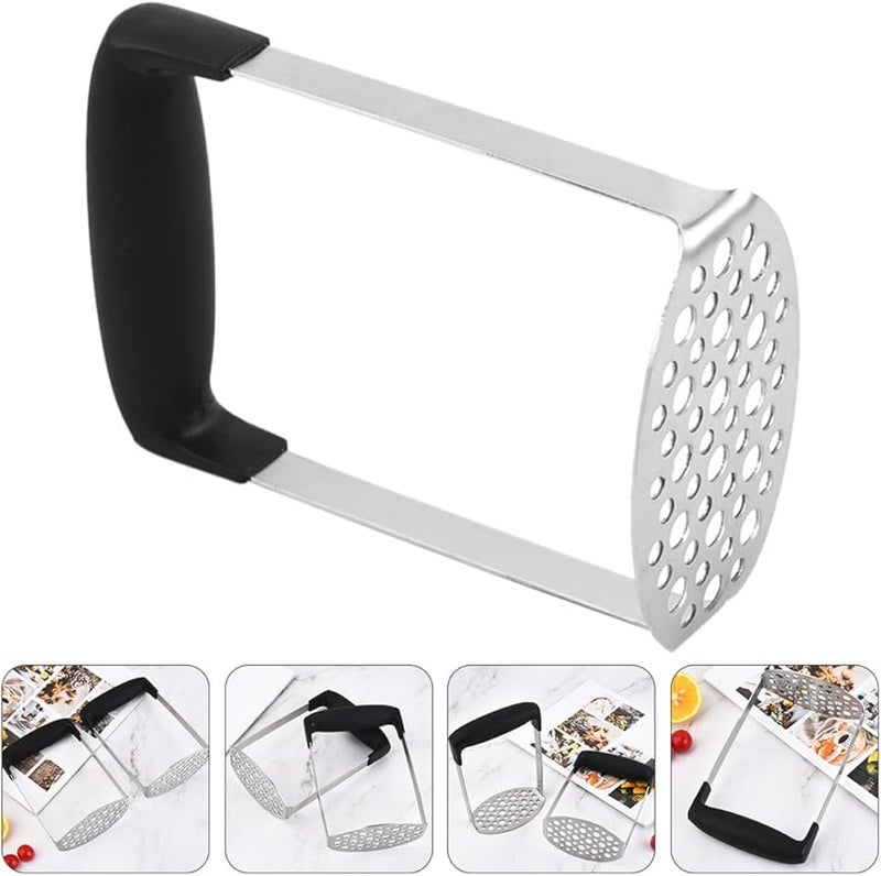 Stainless Steel Manual Potato Crusher Handheld Food Masher for Vegetables Fruit - Image 4